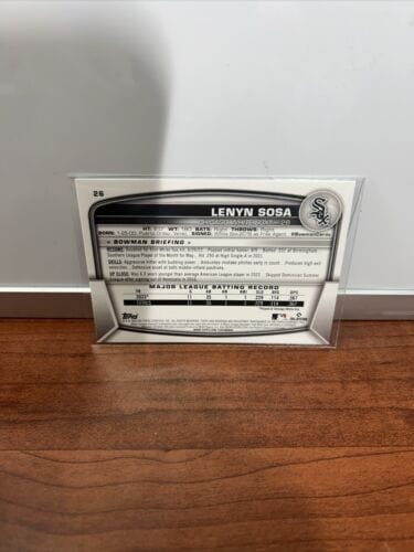 Cheap Sneaks Footwear/Sports Cards Baseball Card Lenyn Sosa 2023 Bowman Rookie Baseball Card #26 Lot(3) Chicago White S