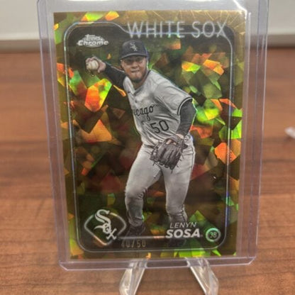 Cheap Sneaks Footwear/Sports Cards Baseball Card Lenyn Sosa 2024 Topps Chrome  Update  Gold Sapphire Refractor #USCS291