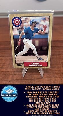 Cheap Sneaks Footwear/Sports Cards Baseball Card Leon Durham 1987 Topps #290 Chicago Cubs