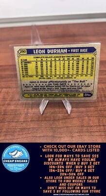 Cheap Sneaks Footwear/Sports Cards Baseball Card Leon Durham 1987 Topps #290 Chicago Cubs