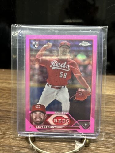 Cheap Sneaks Footwear/Sports Cards Baseball Card Levi Stoudt 2023 Topps Chrome Update Pink Refractor Cincinnati Reds RC