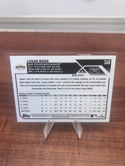 Cheap Sneaks Footwear/Sports Cards Baseball Card Logan Webb 2023 Topps #368 San Francisco Giants