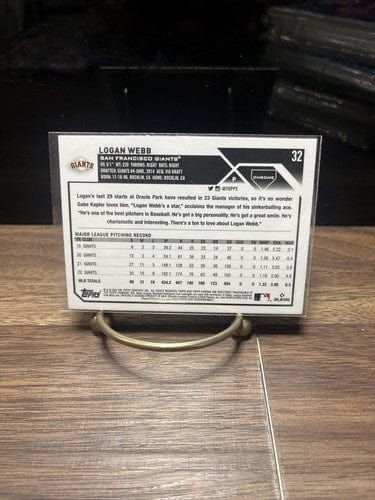 Cheap Sneaks Footwear/Sports Cards Baseball Card Logan Webb San Francisco Giants 2023 Topps Chrome Prism Refractor BBal
