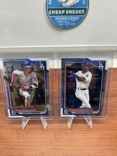 Cheap Sneaks Footwear/Sports Cards Baseball Card Los Angeles Dodgers 2024 Bowman Chrome 2 Card Lot Vargas, George