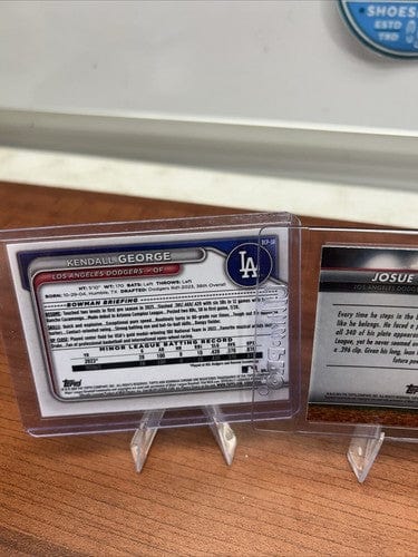 Cheap Sneaks Footwear/Sports Cards Baseball Card Los Angeles Dodgers 2024 Bowman Chrome 3 Card Lot George, Vargas, BTP-