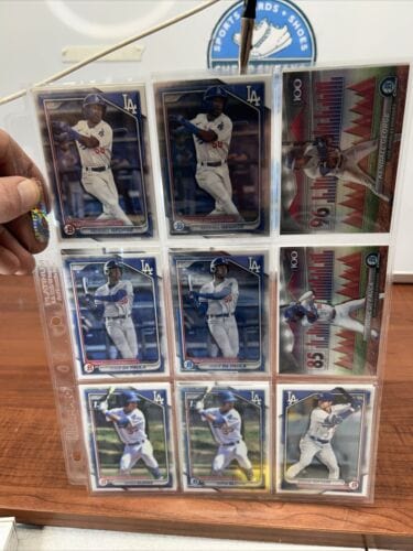Cheap Sneaks Footwear/Sports Cards Baseball Card Los Angeles Dodgers 31 Card Lot 2023/2024 Bowman Chrome/Bowman