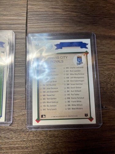 Cheap Sneaks Footwear/Sports Cards Baseball Card LOT OF 3 - Bo Jackson 1990 Upper Deck Kansas City Royals baseball card