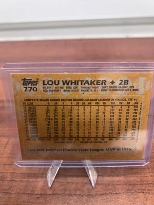 Cheap Sneaks Footwear/Sports Cards Baseball Card Lou Whitaker 1988 Topps #770 Detroit Tigers