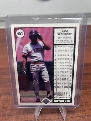 Cheap Sneaks Footwear/Sports Cards Baseball Card Lou Whitaker 1989 Upper Deck #451 Detroit Tigers