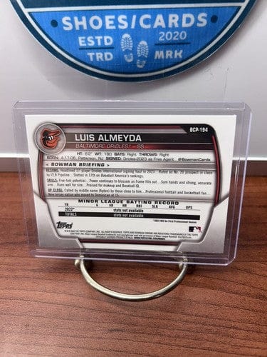 Cheap Sneaks Footwear/Sports Cards Baseball Card Luis Almeyda 2023 Bowman 1st Chrome Mega Box Refractor Baltimore Oriol