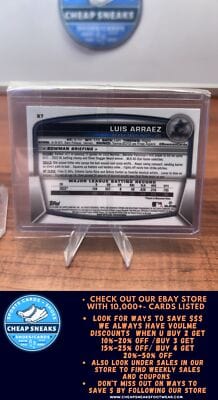 Cheap Sneaks Footwear/Sports Cards Baseball Card Luis Arraez 2023 Bowman Chrome #87 Marlins + Bonus Card