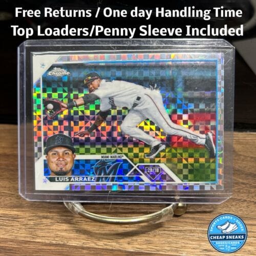 Cheap Sneaks Footwear/Sports Cards Baseball Card Luis Arraez 2023 Topps Chrome Xfractor Refractor #47 Miami Marlins