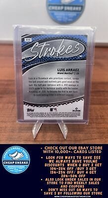 Cheap Sneaks Footwear/Sports Cards Baseball Card Luis Arraez SN 2024 Topps Chrome Strokes  Refractors #S-11 Miami Marli