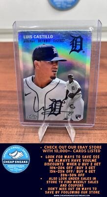 Cheap Sneaks Footwear/Sports Cards Baseball Card Luis Castillo RC 2023 Topps Chrome Platinum Anniversary Refractor #103