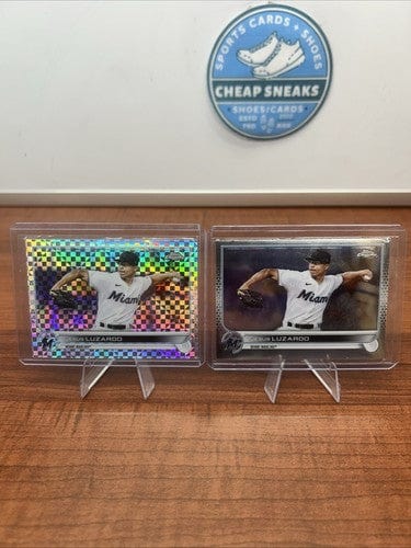 Cheap Sneaks Footwear/Sports Cards Baseball Card Luis Luzardo 2022 Topps Chrome X-Factor Refractor #112+22 Topps Chrome