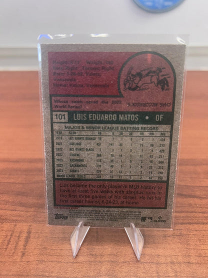 Cheap Sneaks Footwear/Sports Cards Baseball Card Luis Matos RC 2024 Topps Heritage #101 San Francisco Giants