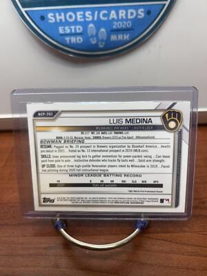 Cheap Sneaks Footwear/Sports Cards Baseball Card Luis Medina 2021 Bowman Chrome Prospects #BCP-202 Milwaukee Brewers