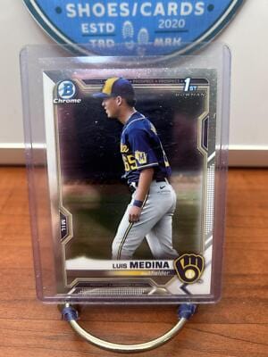 Cheap Sneaks Footwear/Sports Cards Baseball Card Luis Medina 2021 Bowman Chrome Prospects #BCP-202 Milwaukee Brewers