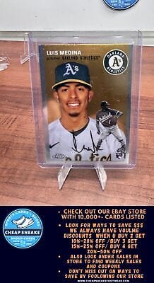 Cheap Sneaks Footwear/Sports Cards Baseball Card Luis Medina RC 2023 Topps Chrome Platinum Anniversary #134 Oakland Ath