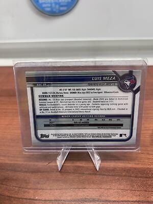 Cheap Sneaks Footwear/Sports Cards Baseball Card Luis Meza 2022 Bowman Draft Chrome #BDC-89 Toronto Blue Jays