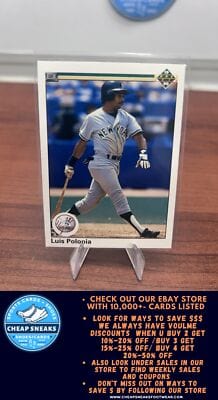 Cheap Sneaks Footwear/Sports Cards Baseball Card Luis Polonia 1990 Upper Deck #316 New York Yankees