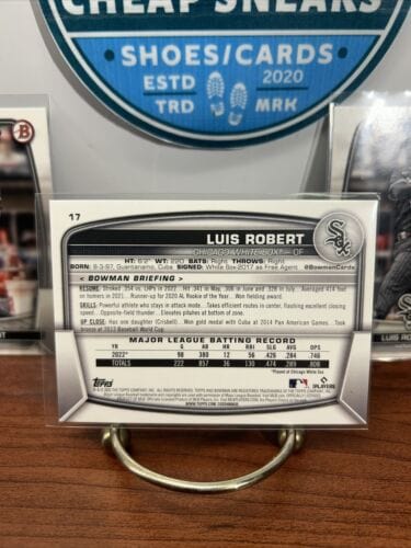 Cheap Sneaks Footwear/Sports Cards Baseball Card Luis Robert 2023 Bowman Base Card Lot (3) Baseball Card #17 Chicago Wh