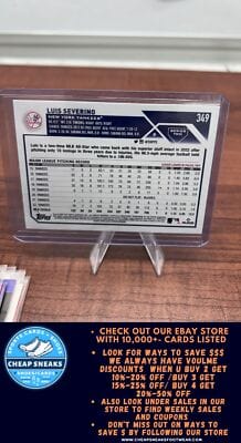 Cheap Sneaks Footwear/Sports Cards Baseball Card Luis Severino 2023 Topps #349 New York Yankees