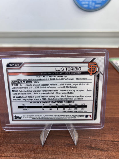 Cheap Sneaks Footwear/Sports Cards Baseball Card Luis Toribio 2021 Bowman Chrome Prospects #BCP-228 San Francisco Giant