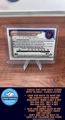 Cheap Sneaks Footwear/Sports Cards Baseball Card Luisangel Acuña 2024 Bowman Chrome Prospects #BCP-40 New York Mets
