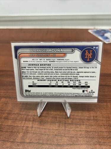 Cheap Sneaks Footwear/Sports Cards Baseball Card Luisangel Acuna 2024 Bowman Prospect #BP-40 New York Mets in Nice Cond