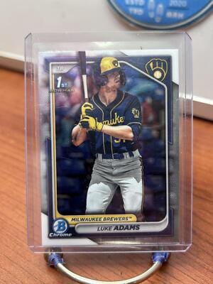 Cheap Sneaks Footwear/Sports Cards Baseball Card Luke Adams 2024 Bowman Chrome Prospects  #BCP-50 Brewers