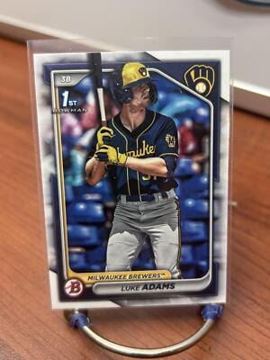 Cheap Sneaks Footwear/Sports Cards Baseball Card Luke Adams 2024 Bowman Prospects #BP-50 Milwaukee Brewers