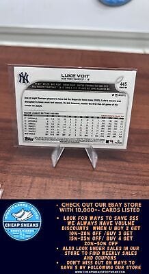 Cheap Sneaks Footwear/Sports Cards Baseball Card Luke Voit 2022 Topps #445 New York Yankees