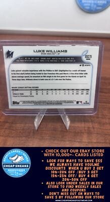 Cheap Sneaks Footwear/Sports Cards Baseball Card Luke Williams RC 2022 Topps Chrome Update #USC75 Miami Marlins