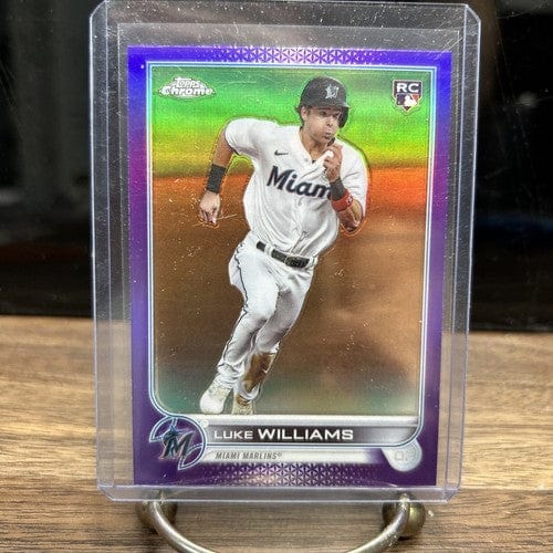 Cheap Sneaks Footwear/Sports Cards Baseball Card Luke Williams Rookie 2022 Topps Chrome Update Purple Refractor #USC75