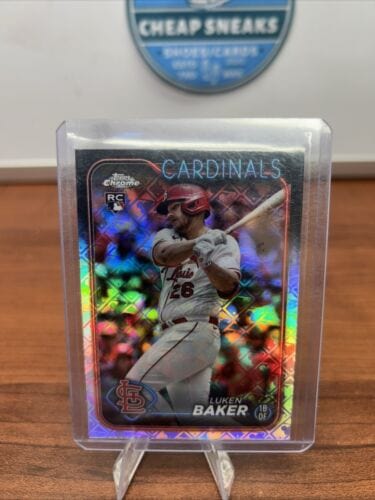 Cheap Sneaks Footwear/Sports Cards Baseball Card Luken Baker RC  2024 Topps Chrome Logofractor Refractor  #215 St Louis