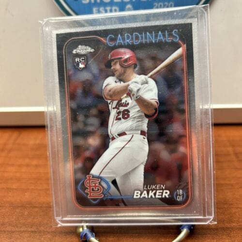 Cheap Sneaks Footwear/Sports Cards Baseball Card Luken Baker (RC) 2024 Topps Chrome Rookie Baseball Card #132 St Louis