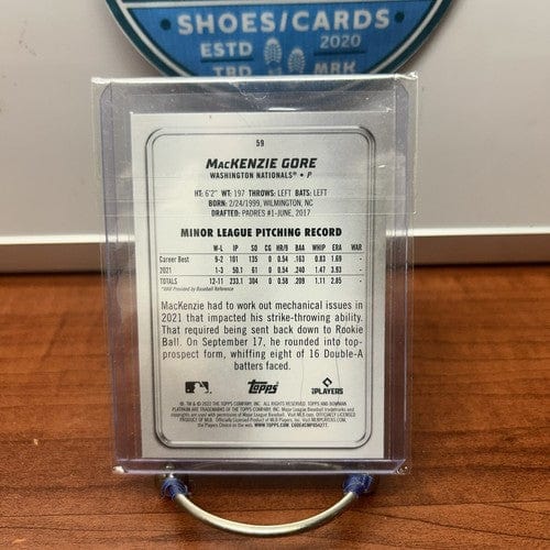 Cheap Sneaks Footwear/Sports Cards Baseball Card MacKenzie Gore 2022 Bowman Platinum #59 RC Washington Nationals