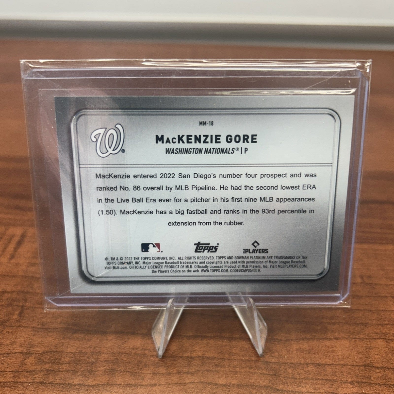 Cheap Sneaks Footwear/Sports Cards Baseball Card MacKenzie Gore (RC) 2022 Bowman Platinum #MM-18 Minted in Merit Wash N