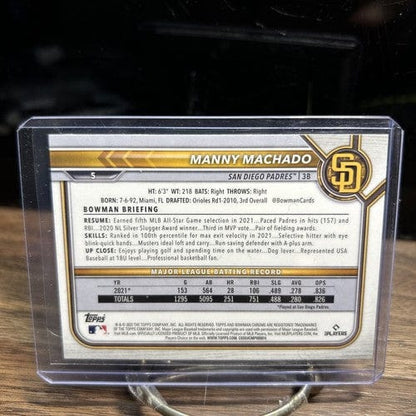 Cheap Sneaks Footwear/Sports Cards Baseball Card Manny Machado 2022 Bowman Chrome #5 San Diego Padres