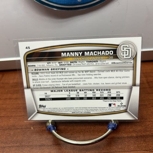 Cheap Sneaks Footwear/Sports Cards Baseball Card Manny Machado 2023 Bowman Base Card #45 San Diego Padres BUY MORE GET
