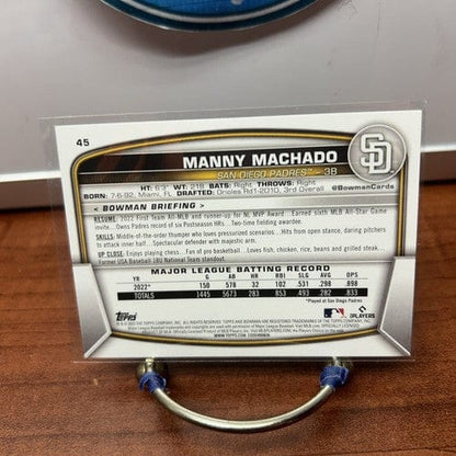 Cheap Sneaks Footwear/Sports Cards Baseball Card Manny Machado 2023 Bowman Base Card #45 San Diego Padres BUY MORE GET