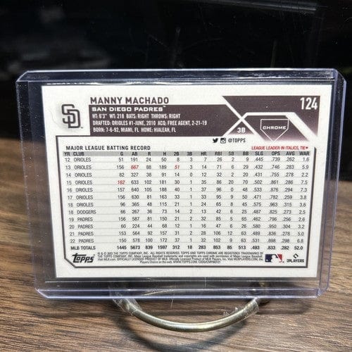 Cheap Sneaks Footwear/Sports Cards Baseball Card Manny Machado 2023 Topps Chrome San Diego Padres baseball Card #124