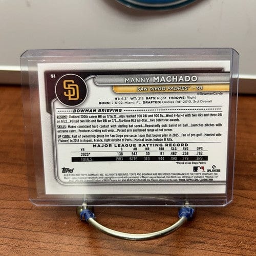 Cheap Sneaks Footwear/Sports Cards Baseball Card Manny Machado 2024 Bowman Baseball Card #94 San Diego Padres