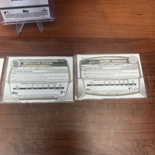 Cheap Sneaks Footwear/Sports Cards Baseball Card Manny Machado 2024 Topps Tribute Card #4 San Diego Padres + Bonus Card
