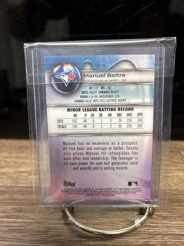 Cheap Sneaks Footwear/Sports Cards Baseball Card Manuel Beltre 2023 Bowman Platinum Ice Foil Parallel Toronto Blue Jays
