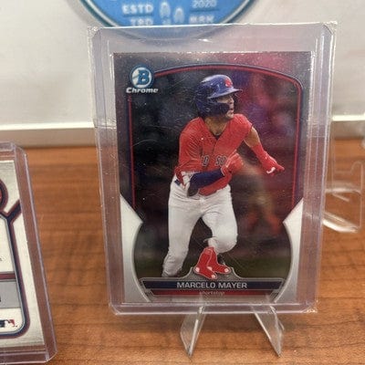 Cheap Sneaks Footwear/Sports Cards Baseball Card Marcelo Mayer 2022 Bowman #BCP-126 Chrome Prospects Boston Red Sox