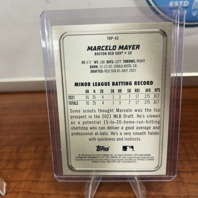 Cheap Sneaks Footwear/Sports Cards Baseball Card Marcelo Mayer 2022 Bowman Platinum Top Prospects #TOP-43 Boston Red So