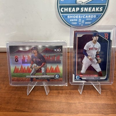 Cheap Sneaks Footwear/Sports Cards Baseball Card MARCELO MAYER 2024 Bowman Chrome Scouts' Top 100 #BTP-8 Boston Red Sox
