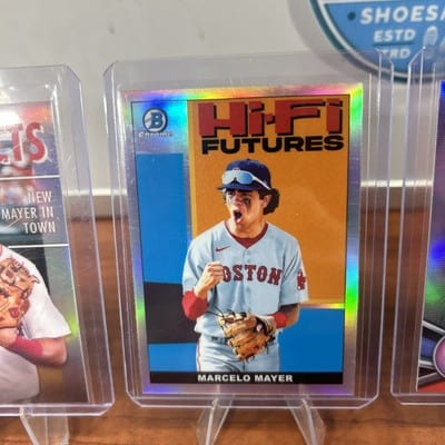 Cheap Sneaks Footwear/Sports Cards Baseball Card Marcelo Mayer 22 Bowman Hi-Fi Futures, 23 Modern Prosp,22 Bowman Best